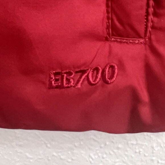 EDDIE BAUER Puffer Vest Goose Down Red EB700 Zip Pockets Outerwear Womens Large - Picture 7 of 16